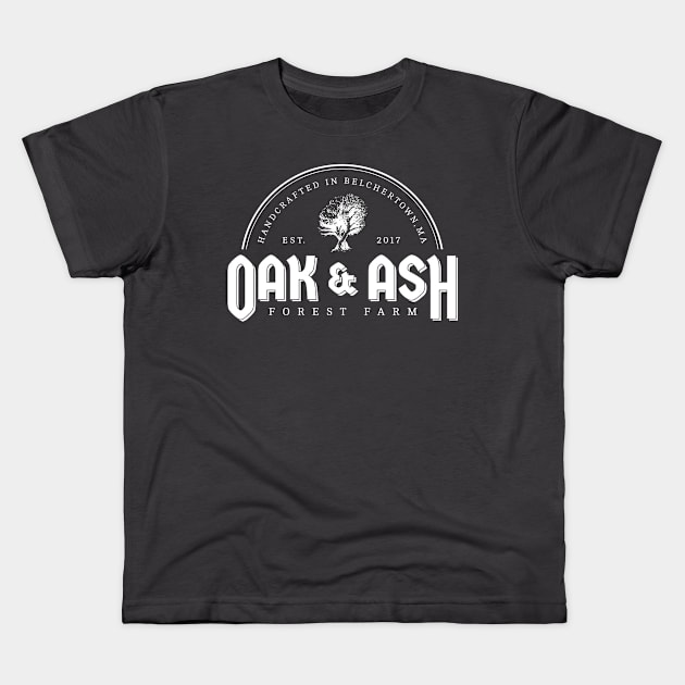 Oak and Ash Farm White Logo Kids T-Shirt by Oak & Ash Farm